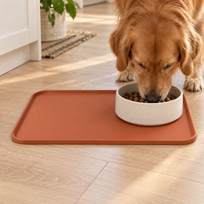 Raised-Edge Feeding Mat — lifestyle view
