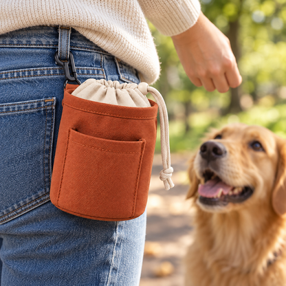 Treat Pouch with Waist Clip — lifestyle view